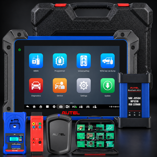 Autel MaxiIM IM608 PRO II Full Kit sobre fondo negro