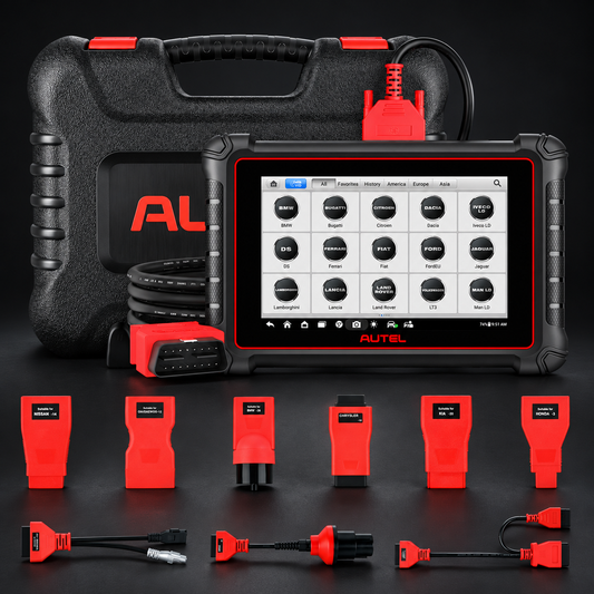 Autel MaxiPRO MP900E Kit sobre fondo negro