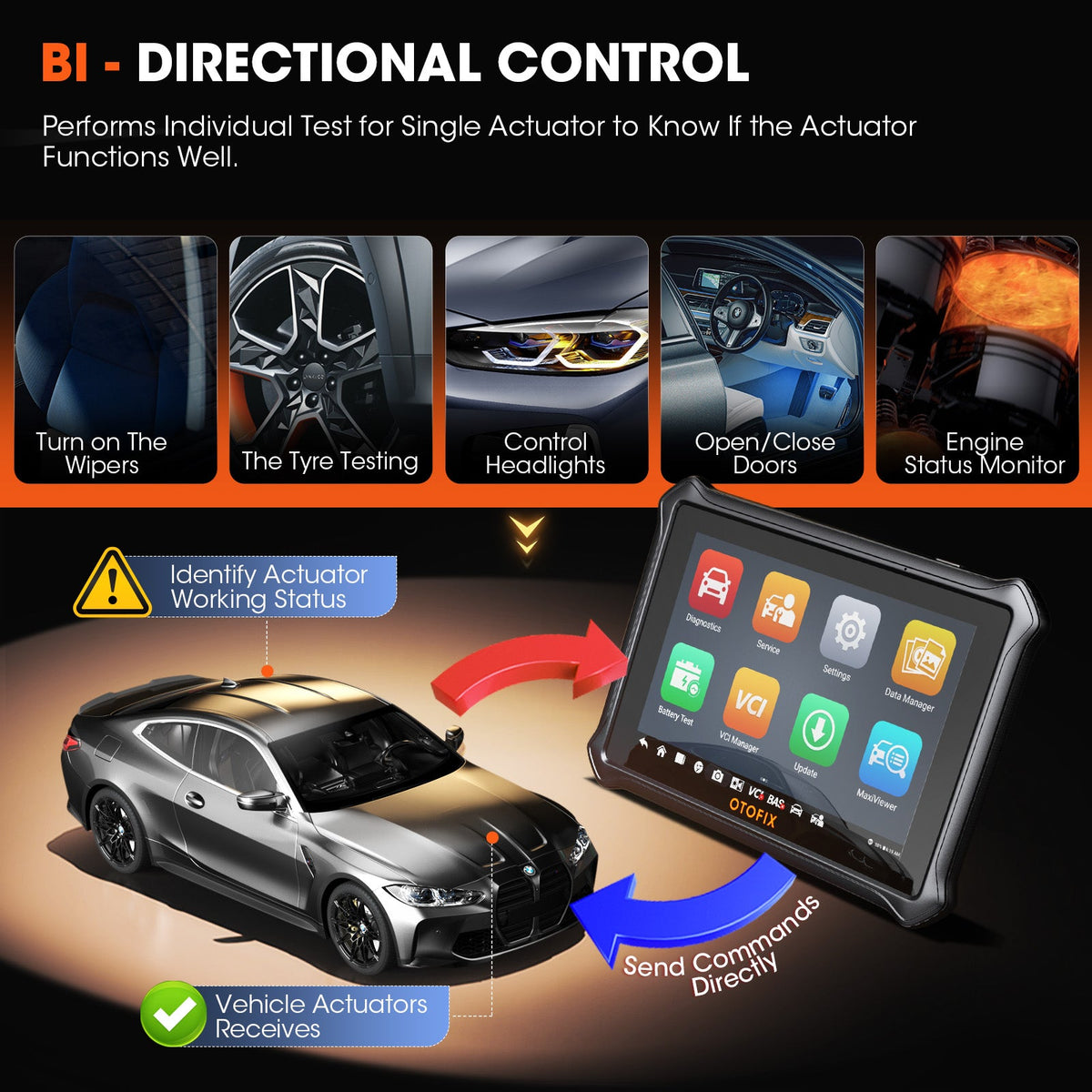 OTOFIX D1 Lite con pruebas activas y control bidireccional
