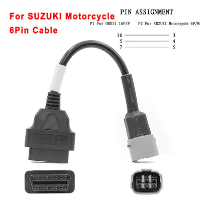 Cable Conector OBD2 para Motocicletas – Varias Marcas y Pines